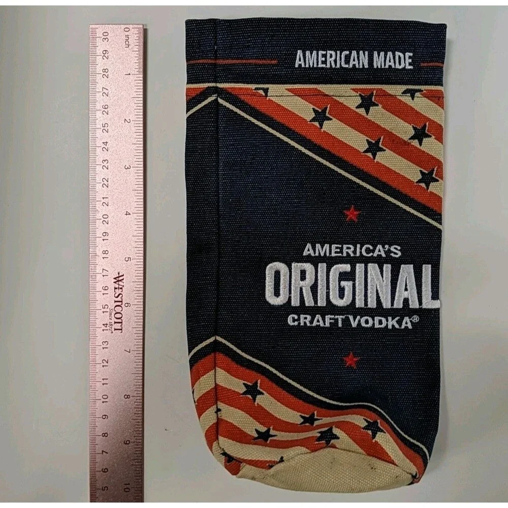 Tito's Handmade Vodka Gift Bag  Bottle Sleeve Austin Texas Red White Blue
